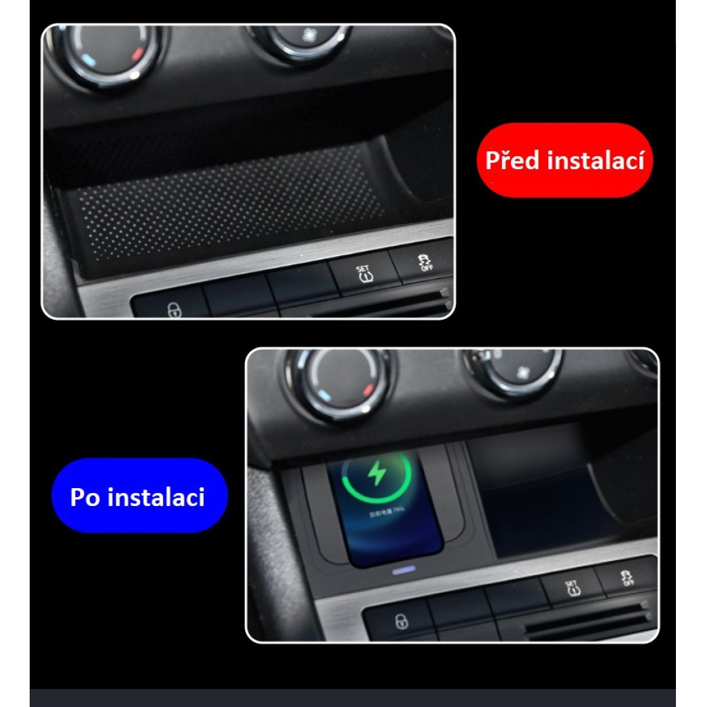 Qi indukční nabíječka telefonů Škoda Octavia 3