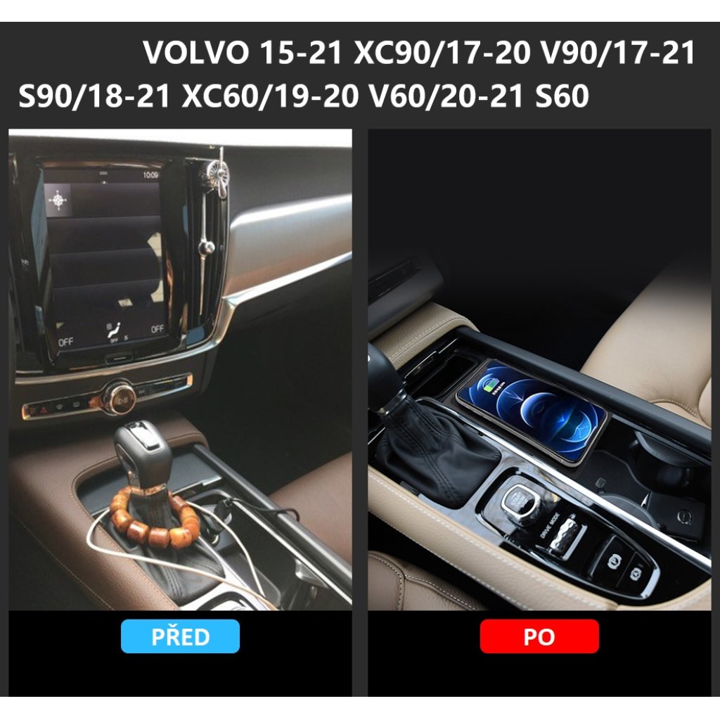 Qi indukční nabíječka telefonů Volvo XC90 2015-