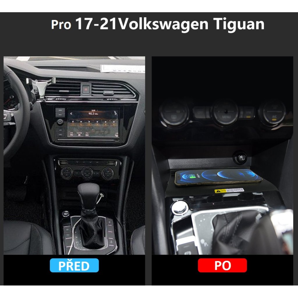 Qi indukční nabíječka telefonů VW Tiguan 2016-