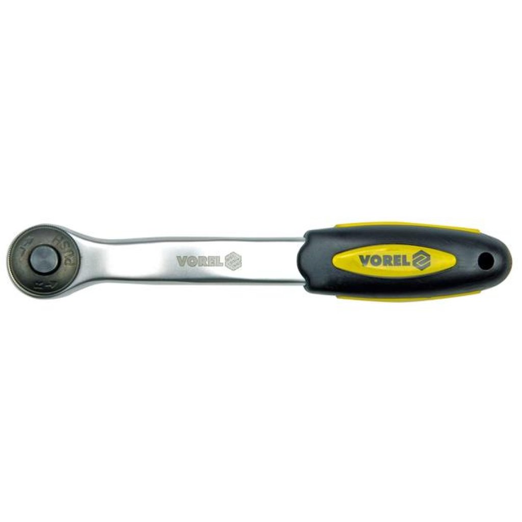 Ráčna 1/2" 260 mm vyhnutá CrV 72 zubů, VOREL