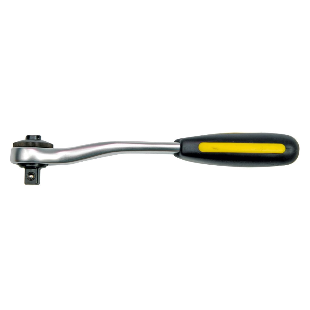Ráčna 3/8" 200 mm vyhnutá CrV 72 zubů, VOREL