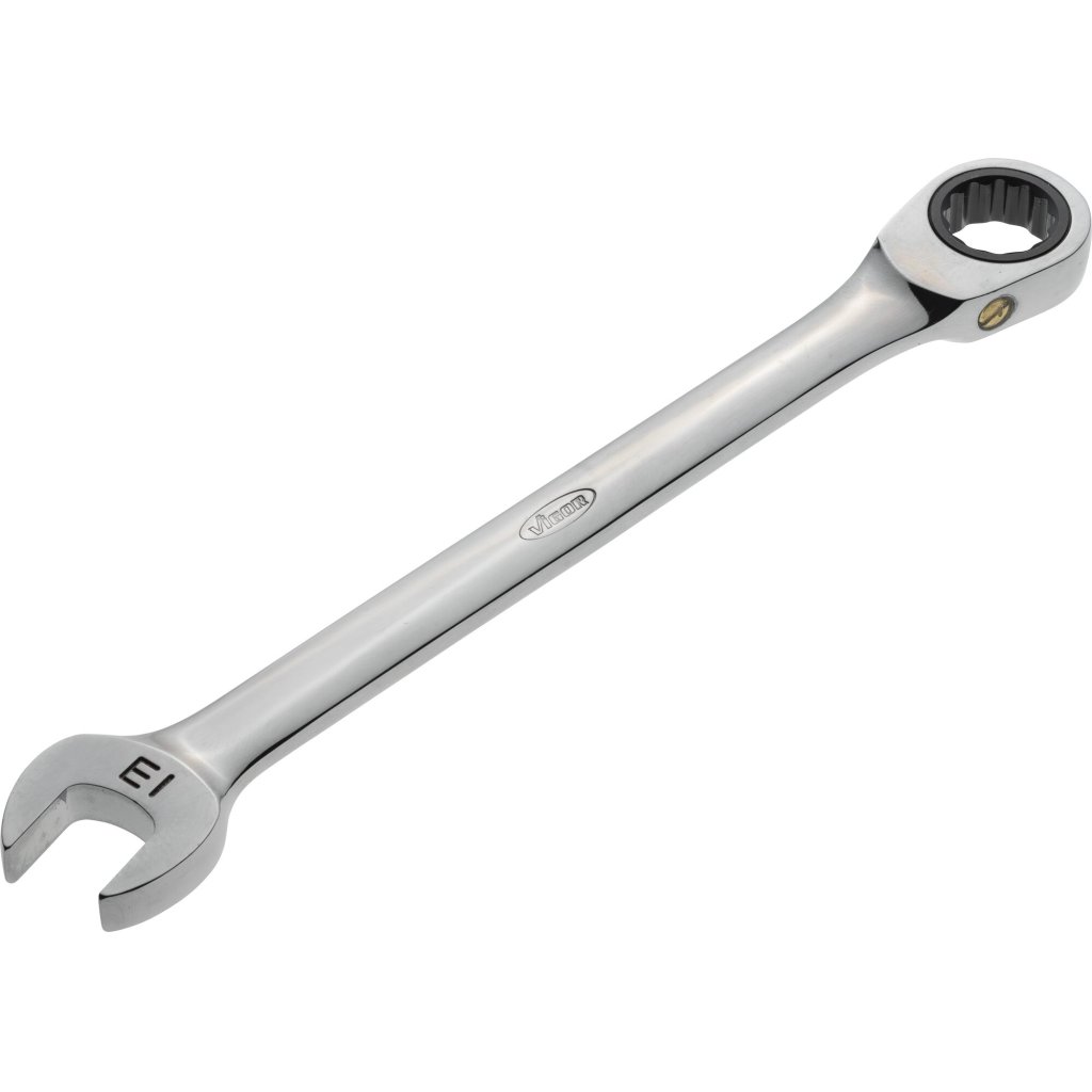 Ráčnový očkoplochý klíč, SW 13 mm, dlouhé provedení VIGOR V1023