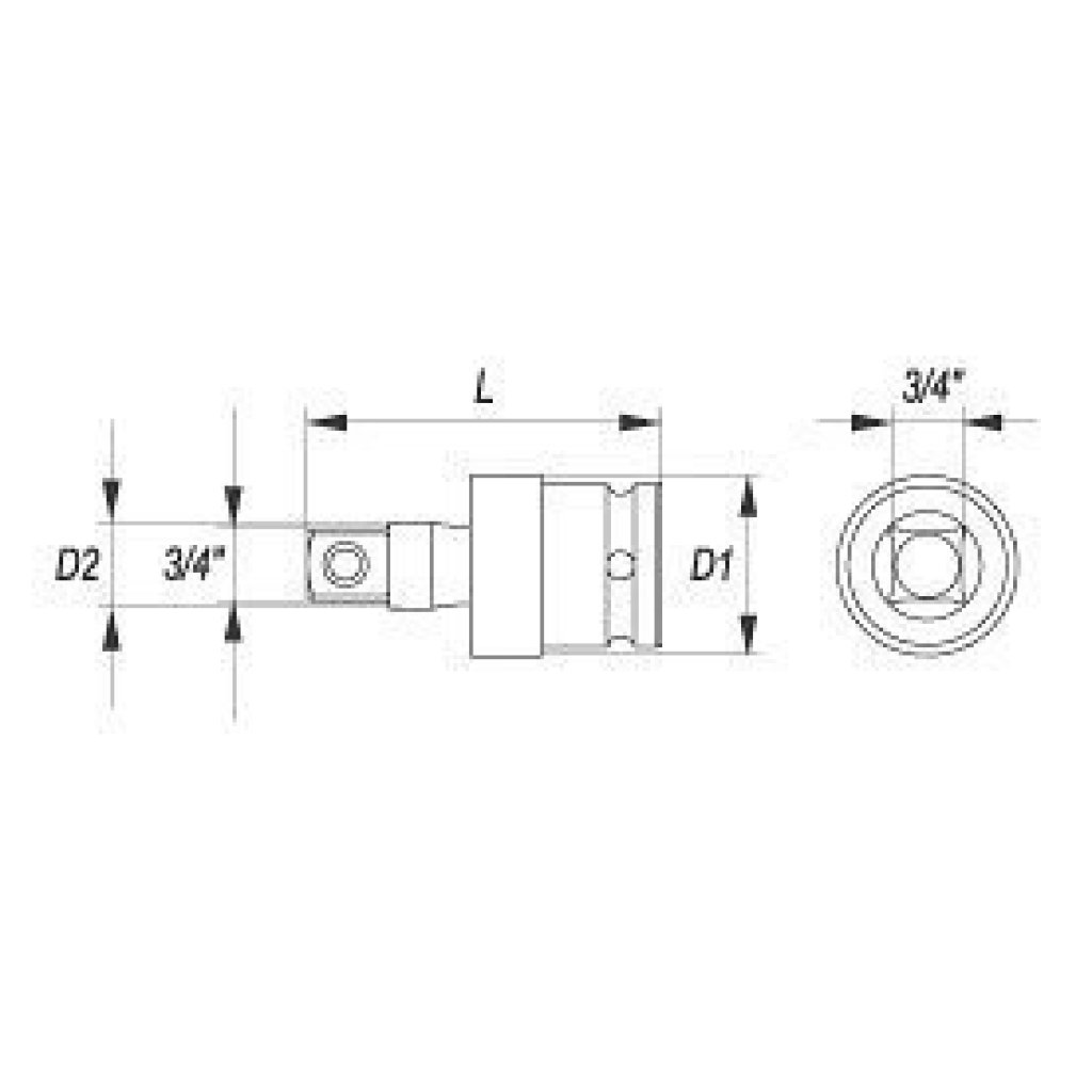 Rázový kardanový kloub 3/4" CrMo - YT-1164