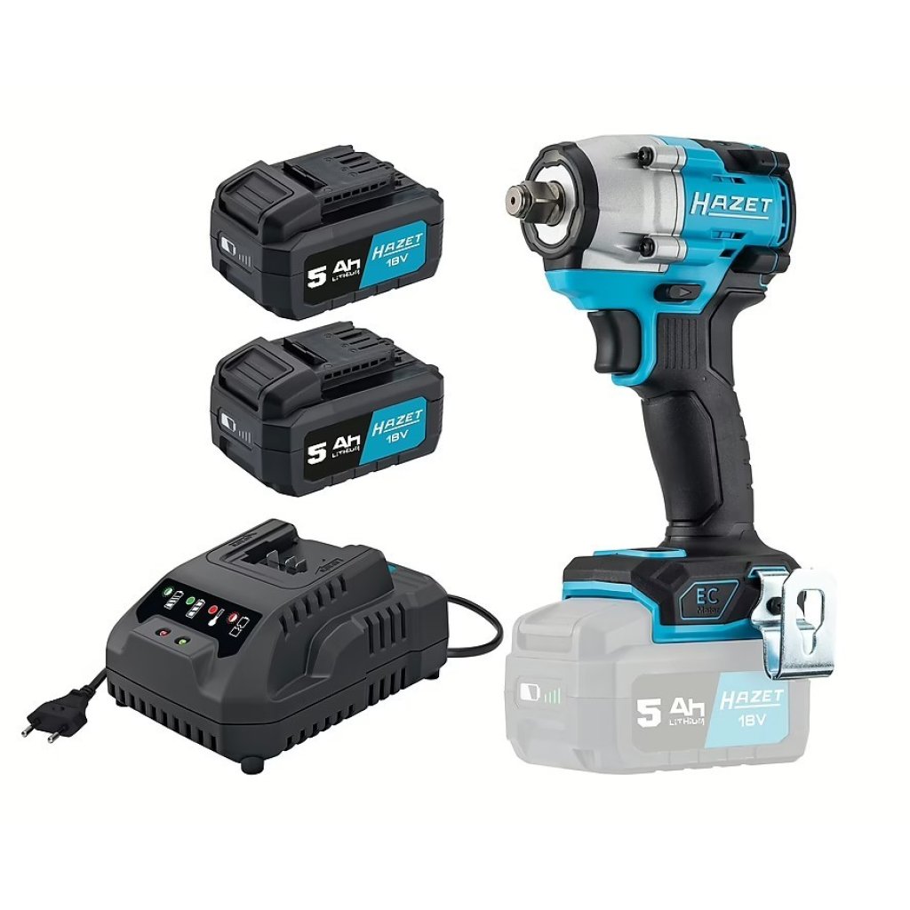 Rázový utahovák 1/2" se 2 Akumulátory 18V 5 Ah + nabíječka - HA265176