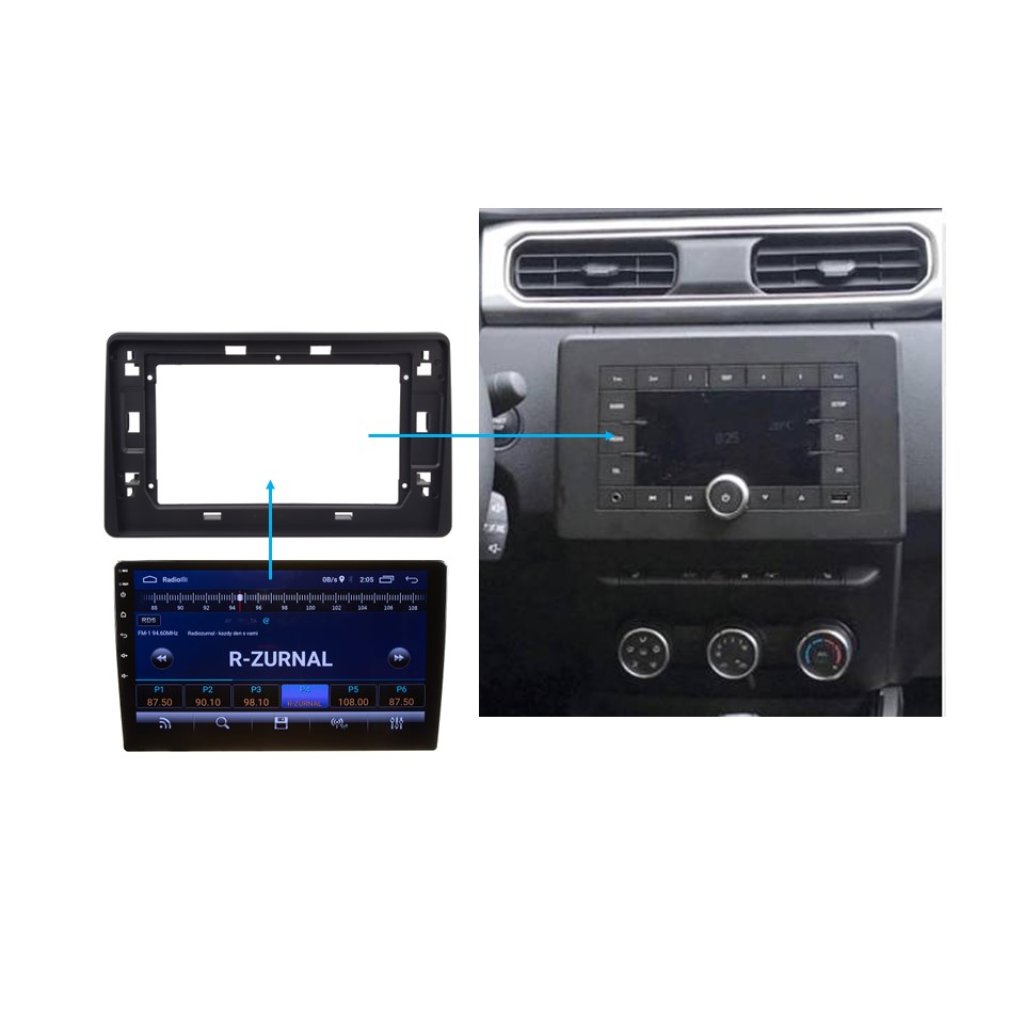 Redukce pro 10" autorádio Dacia Duster 2019-