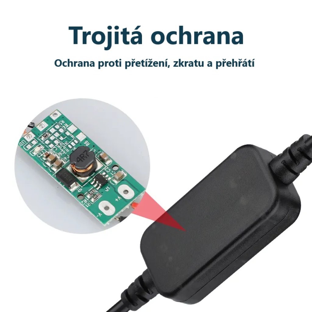 Redukce s měničem napětí USB-C/CL zásuvka - 5V/12V, 1A