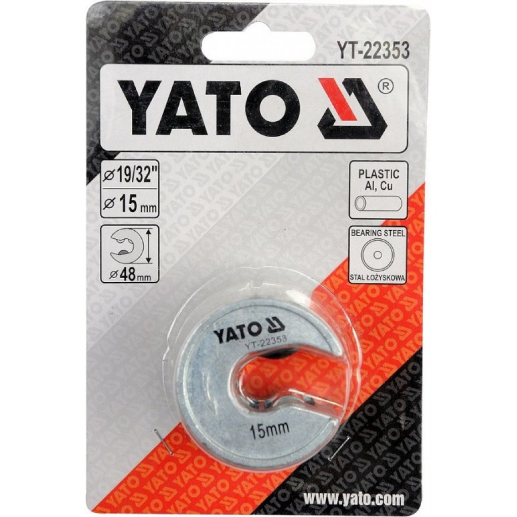 Řezač na trubky PVC, hliník, měď 15 mm YT-22353