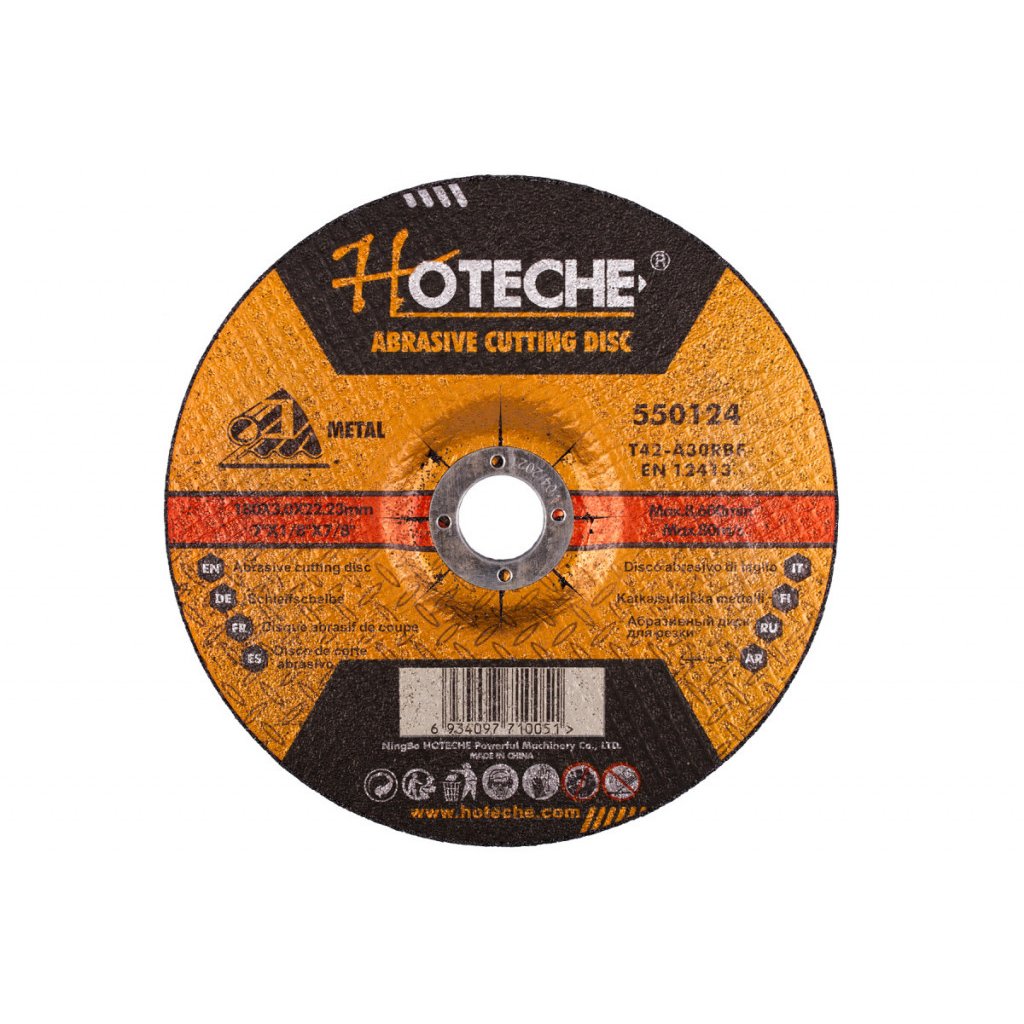 Řezný kotouč na kov 180 mm, vypouklý - HT550124