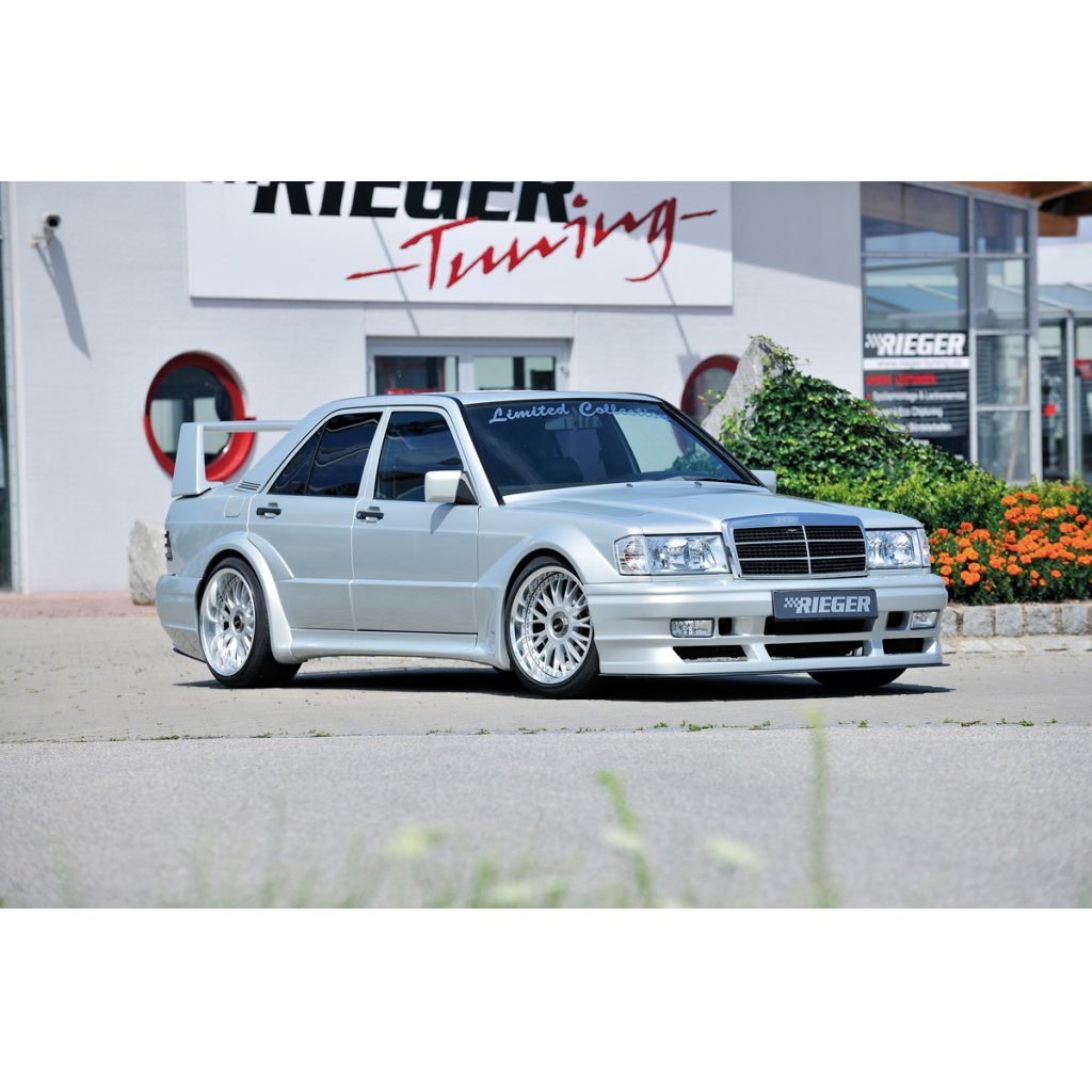 Rieger boční díl widebody II pro Mercedes 190 W201 sedan, GFK (laminát), mont. strana levá, přední