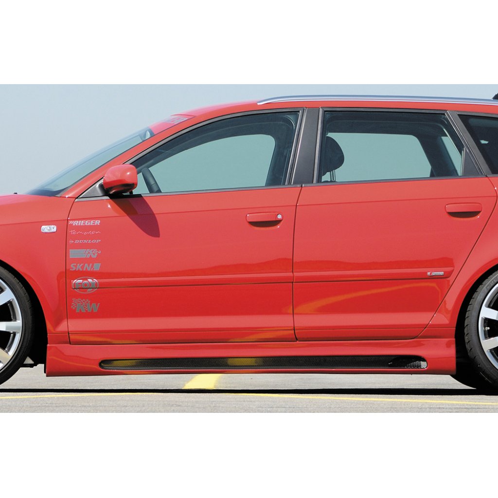 Rieger boční práh mont. strana levá pro Audi A3 8P 5-dvéř., Sportback, plast ABS s povrchovou úpravou Carbon-Look, s prolisem a výřezem