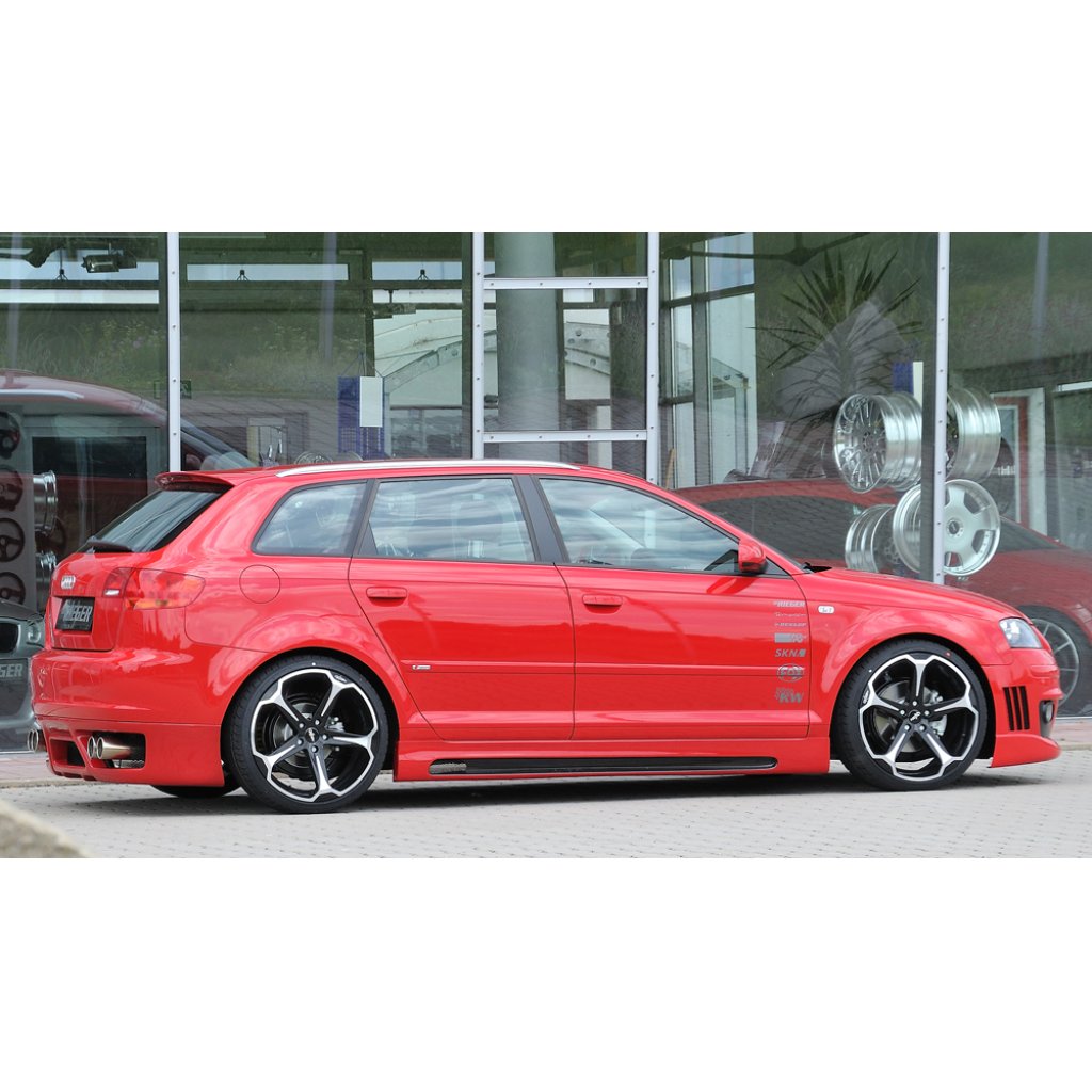 Rieger boční práh mont. strana levá pro Audi A3 8P 5-dvéř., Sportback, plast ABS s povrchovou úpravou Carbon-Look, s prolisem a výřezem