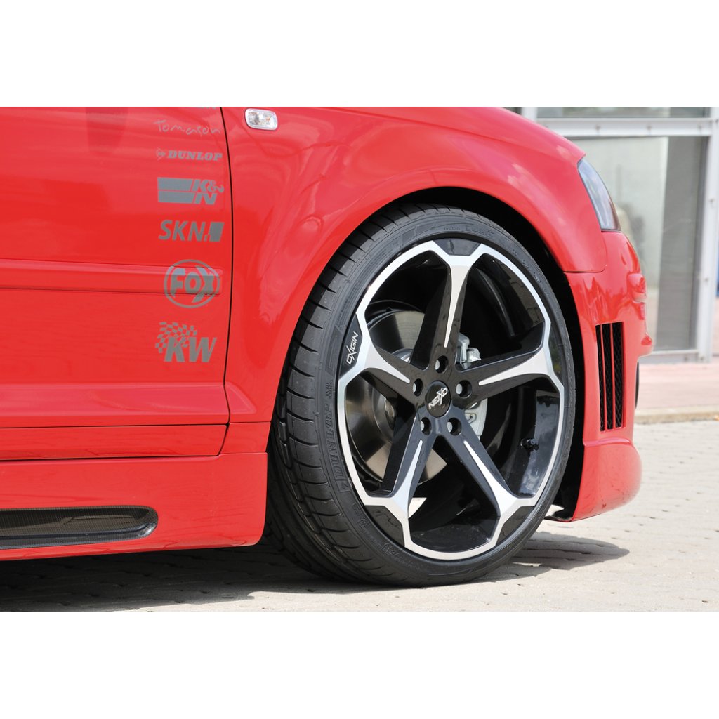 Rieger boční práh mont. strana levá pro Audi A3 8P 5-dvéř., Sportback, plast ABS s povrchovou úpravou Carbon-Look, s prolisem a výřezem
