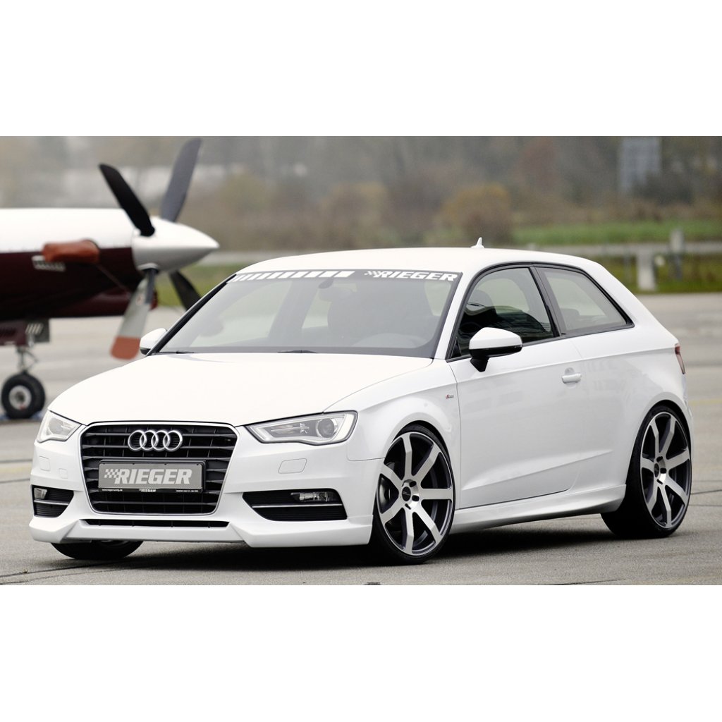 Rieger boční práh mont. strana levá pro Audi A3 8V 5-dvéř. (sedan 8VS), 5-dvéř. (sportback 8VA) vč. faceliftu, r.v. 07/12-08/16, 09/16-, plast ABS bez povrchové úpravy
