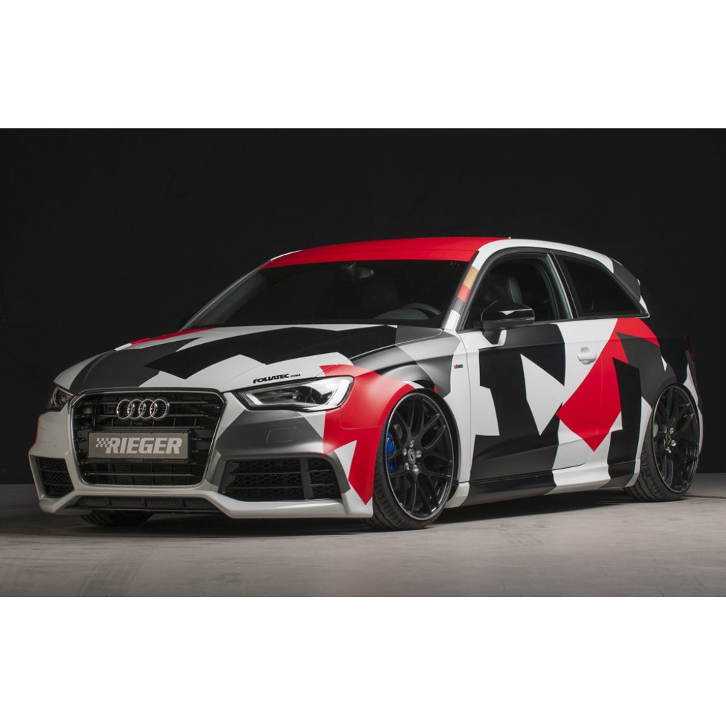Rieger boční práh mont. strana levá pro Audi A3 8V 5-dvéř. (sedan 8VS), 5-dvéř. (sportback 8VA) vč. faceliftu, r.v. 07/12-08/16, 09/16-, plast ABS bez povrchové úpravy