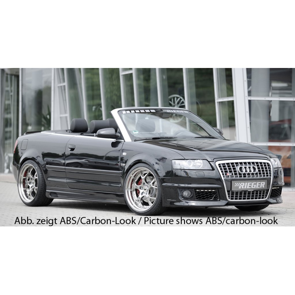Rieger boční práh mont. strana levá pro Audi A4 8H kabriolet, r.v. 04/02-, plast ABS bez povrchové úpravy, s prolisem a výřezem