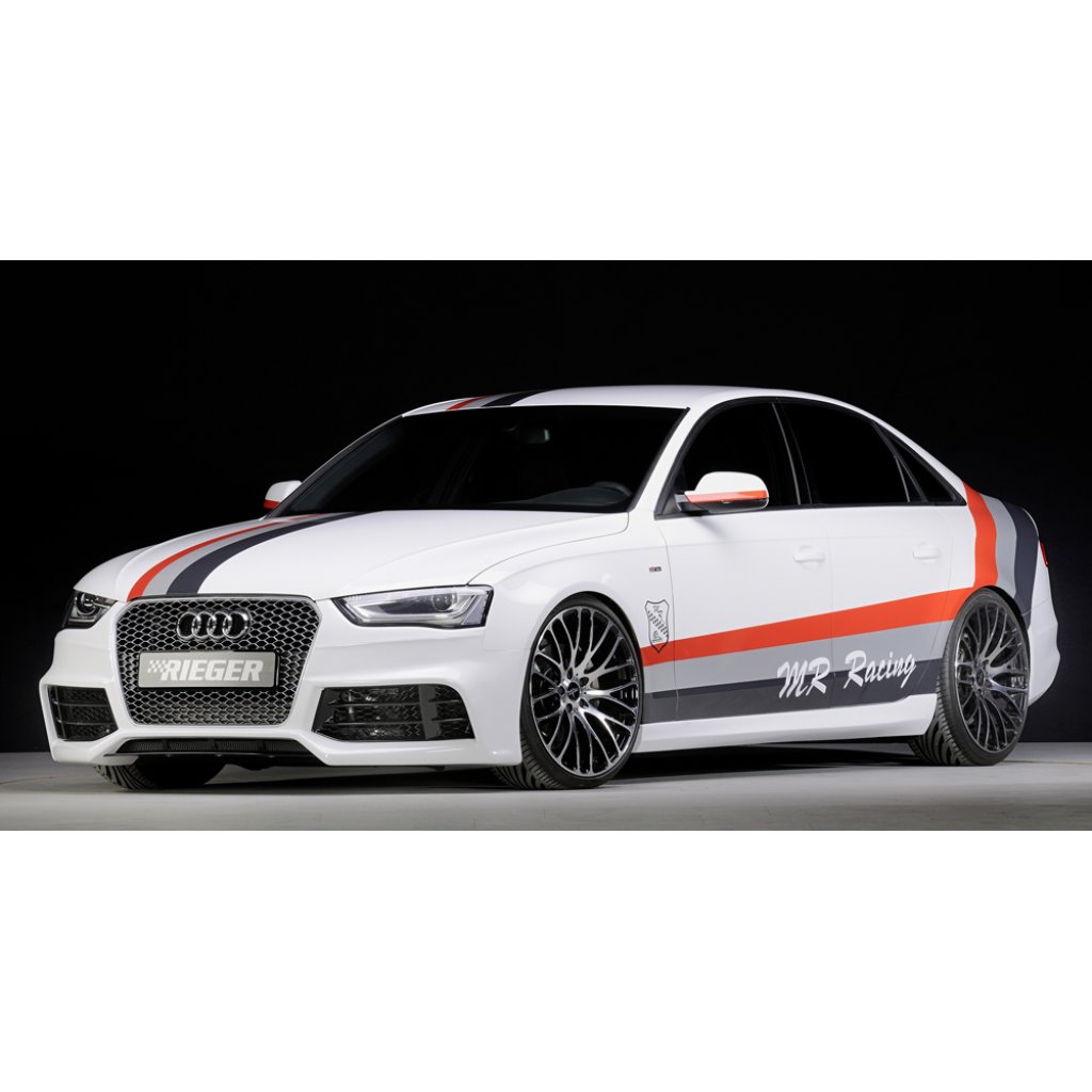 Rieger boční práh mont. strana levá pro Audi A4 S4 B8, B81 avant, sedan, r.v. 11/08-, plast ABS bez povrchové úpravy