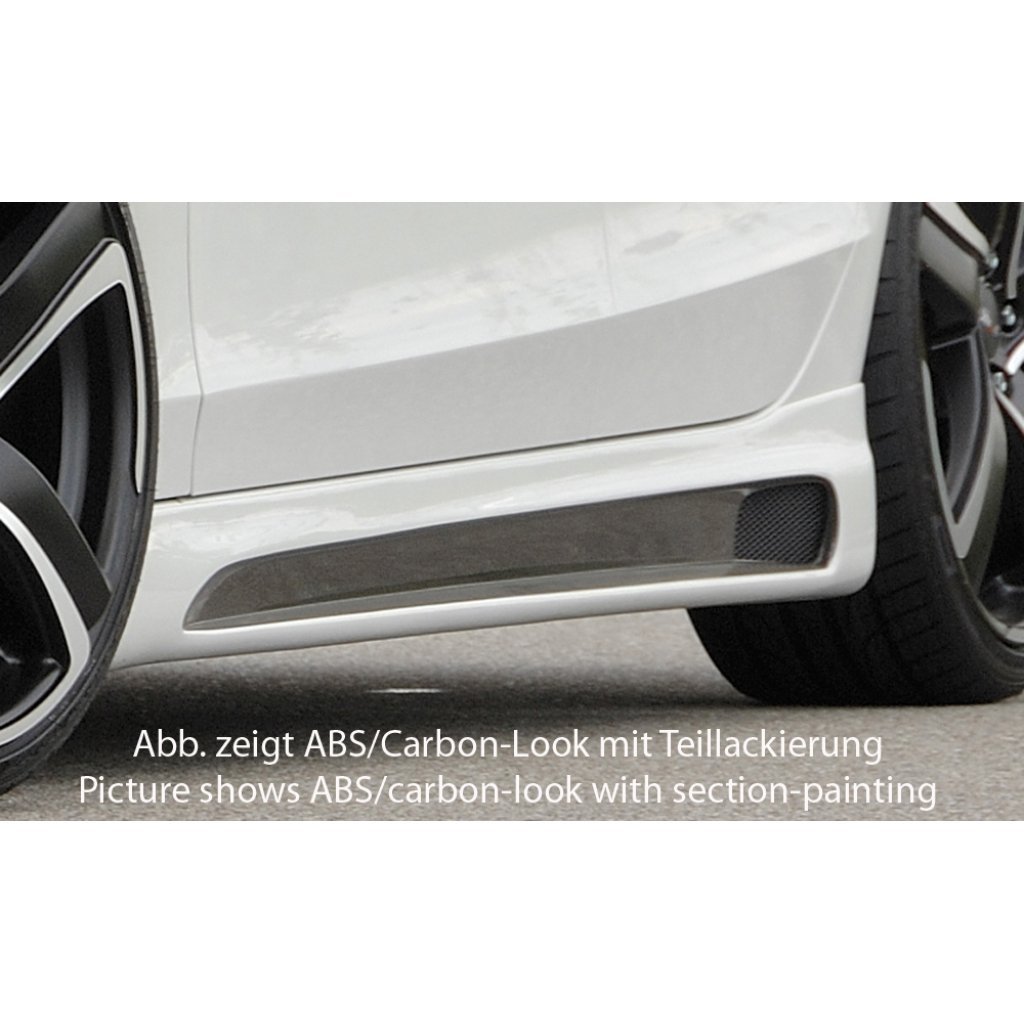 Rieger boční práh mont. strana levá pro Audi A4 S4 B8, B81 avant, sedan, r.v. 11/08-, plast ABS bez povrchové úpravy, s prolisem a výřezem