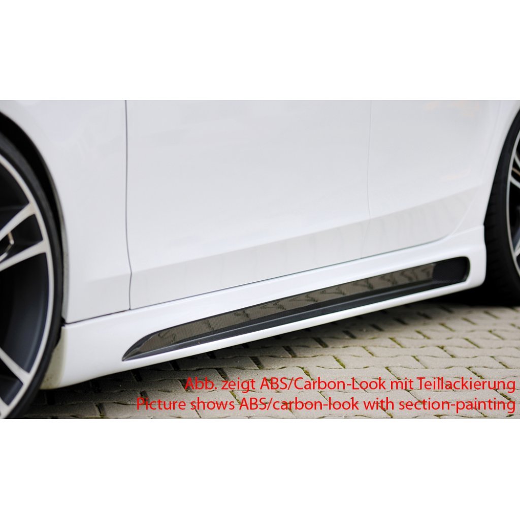 Rieger boční práh mont. strana levá pro Audi A4 S4 B8, B81 avant, sedan, r.v. 11/08-, plast ABS bez povrchové úpravy, s prolisem a výřezem