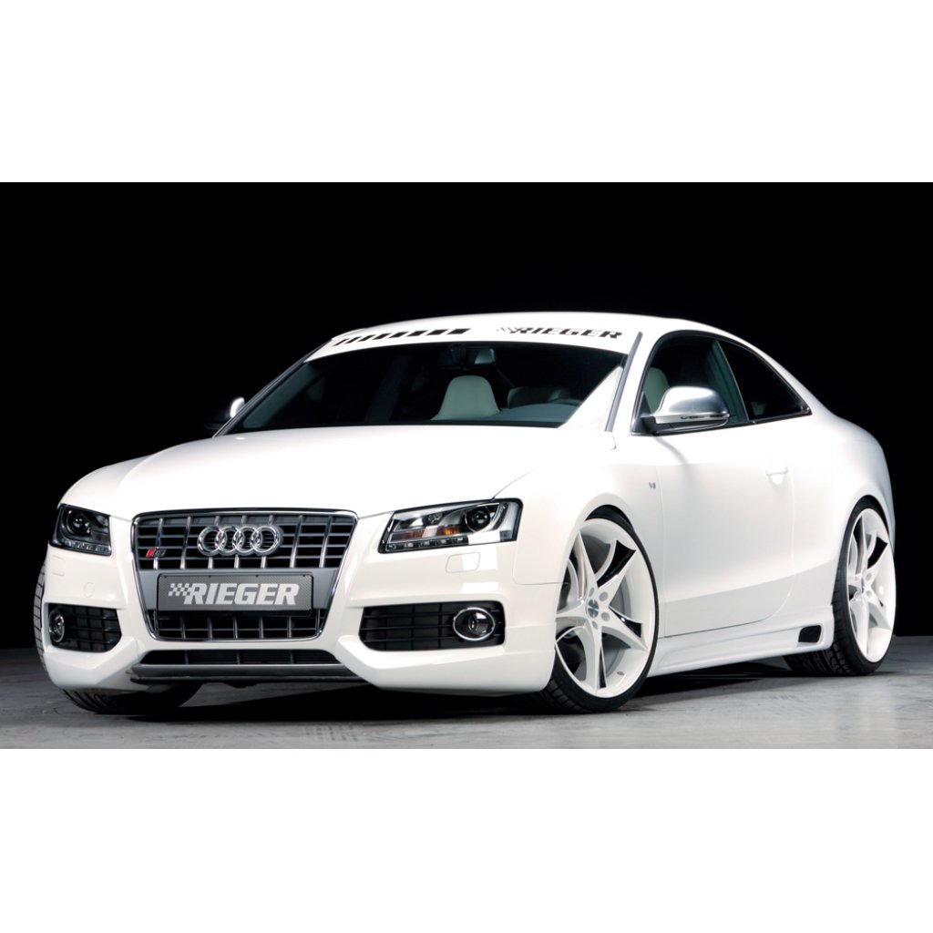 Rieger boční práh mont. strana levá pro Audi A5 S5 B8, B81 kabriolet, kupé vč. faceliftu, r.v. 06/07-07/11, 10/11-06/16, plast ABS bez povrchové úpravy, s prolisem a výřezem