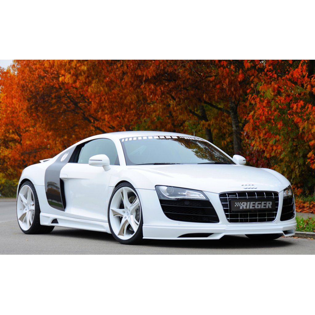 Rieger boční práh mont. strana levá pro Audi R8 42 kupé, spyder, r.v. 04/07-, plast ABS bez povrchové úpravy, s prolisem a výřezem