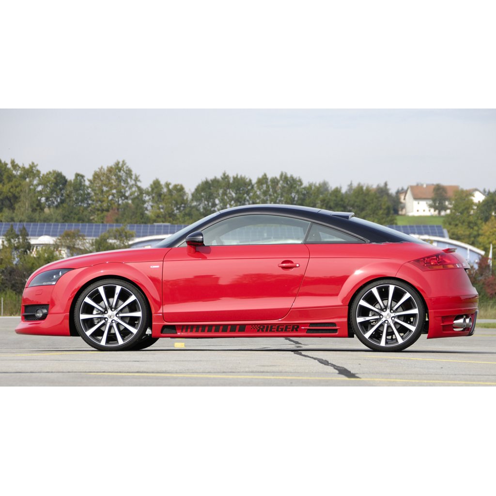 Rieger boční práh mont. strana levá pro Audi TT 8J kupé, roadster, r.v. 09/06-, plast ABS bez povrchové úpravy, s prolisem, s prolisem a dvěma výřezy