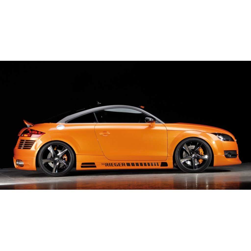 Rieger boční práh mont. strana levá pro Audi TT 8J kupé, roadster, r.v. 09/06-, plast ABS bez povrchové úpravy, s prolisem, s prolisem a dvěma výřezy