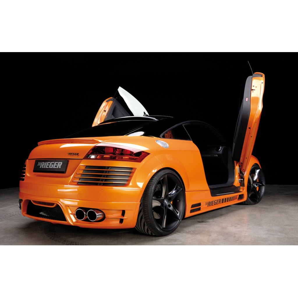 Rieger boční práh mont. strana levá pro Audi TT 8J kupé, roadster, r.v. 09/06-, plast ABS bez povrchové úpravy, s prolisem, s prolisem a dvěma výřezy