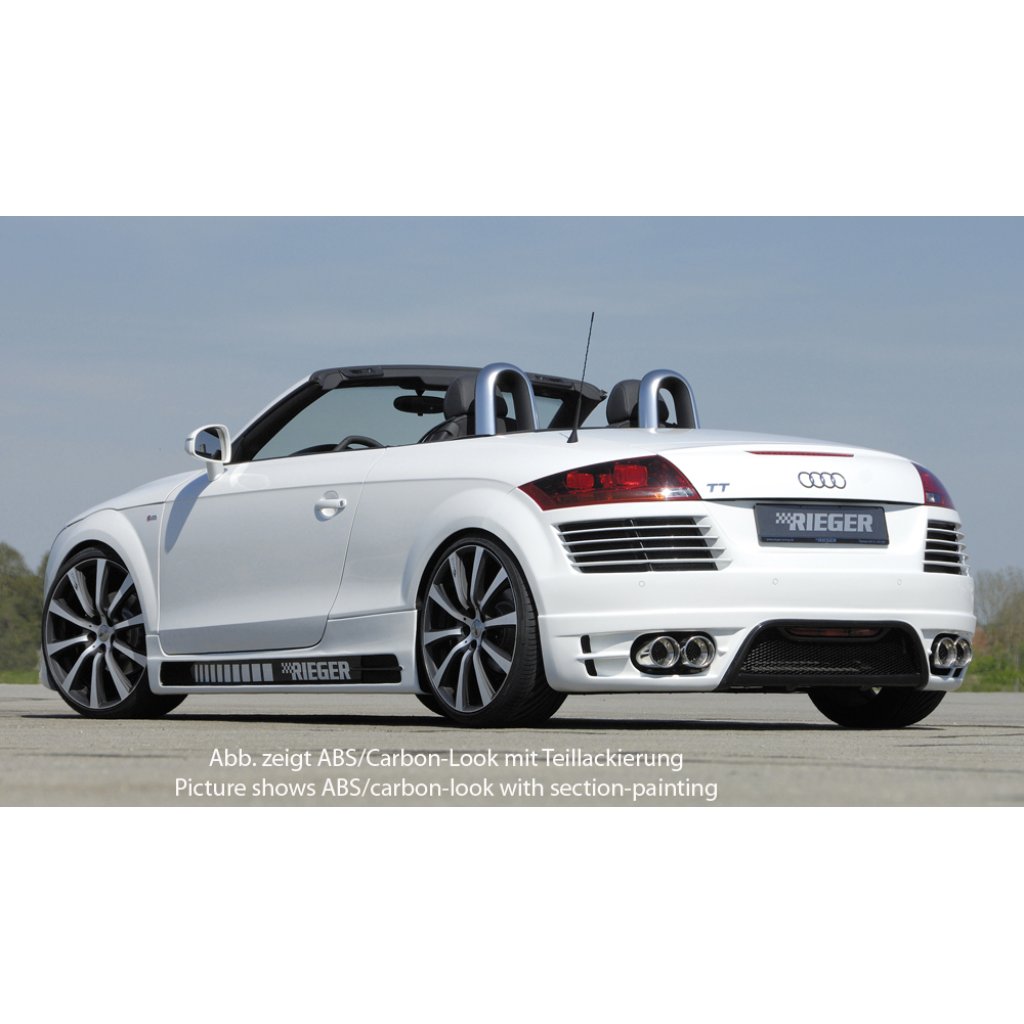 Rieger boční práh mont. strana levá pro Audi TT 8J kupé, roadster, r.v. 09/06-, plast ABS s povrchovou úpravou Carbon-Look