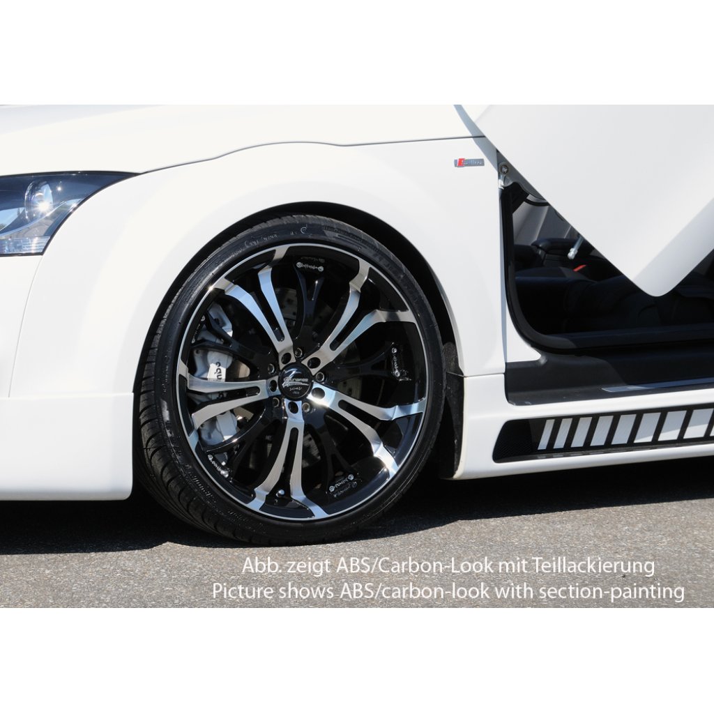 Rieger boční práh mont. strana levá pro Audi TT 8J kupé, roadster, r.v. 09/06-, plast ABS s povrchovou úpravou Carbon-Look