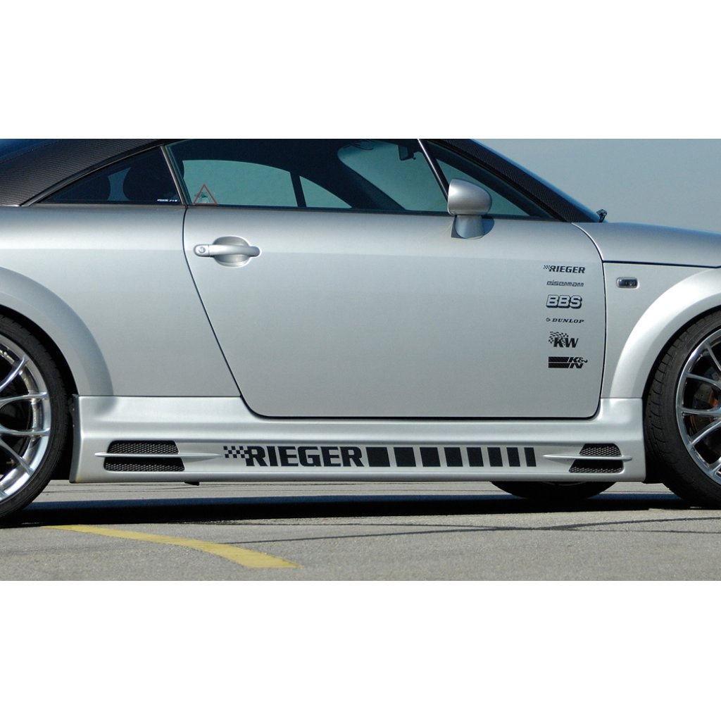 Rieger boční práh mont. strana levá pro Audi TT 8N kupé, roadster, r.v. 98-03, plast ABS bez povrchové úpravy, s prolisem, s prolisem a dvěma výřezy