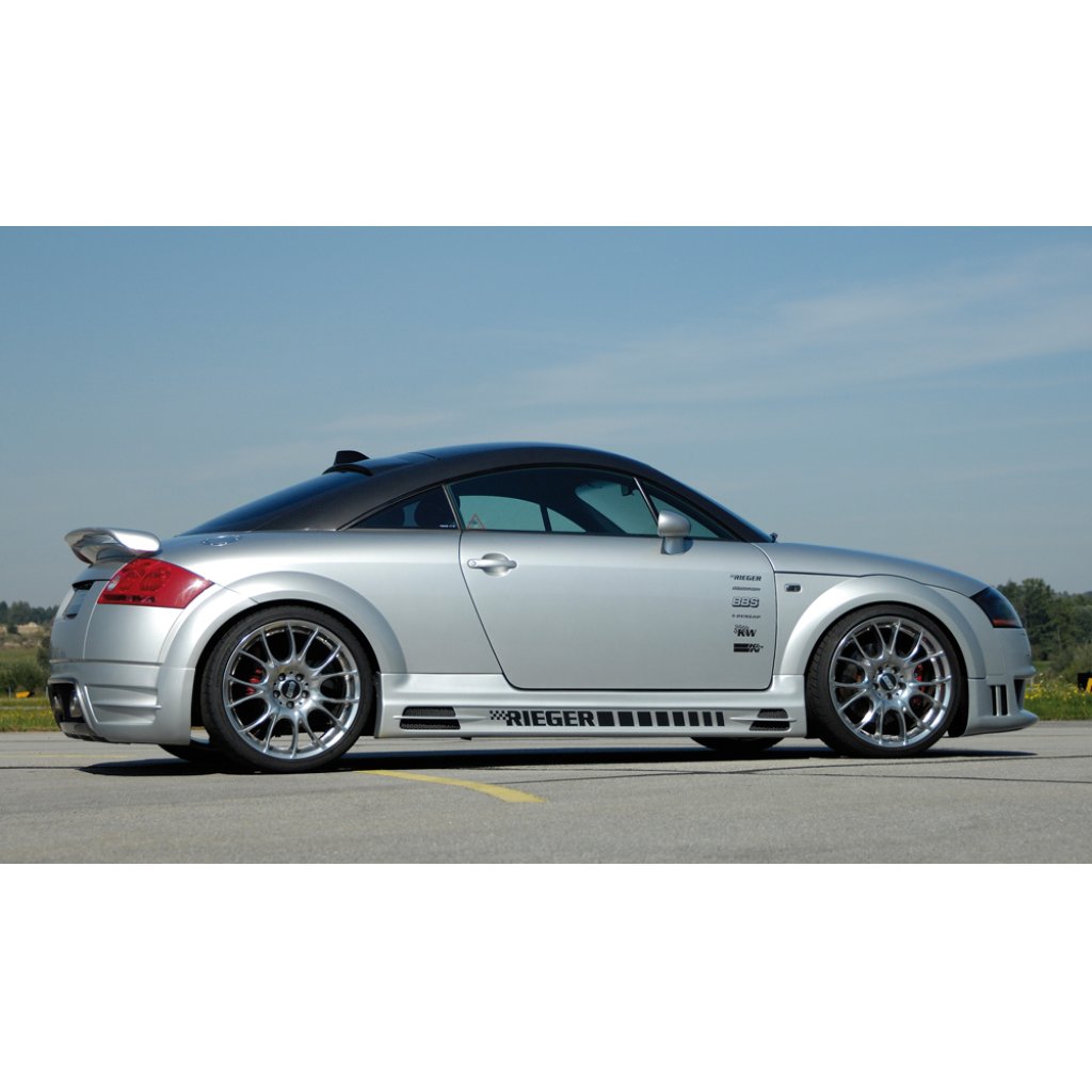 Rieger boční práh mont. strana levá pro Audi TT 8N kupé, roadster, r.v. 98-03, plast ABS bez povrchové úpravy, s prolisem, s prolisem a dvěma výřezy