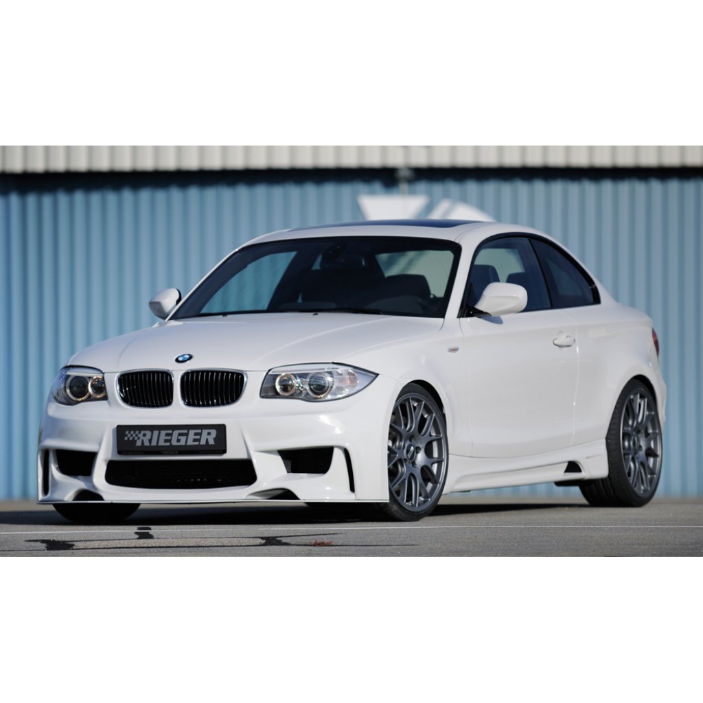 Rieger boční práh mont. strana levá pro BMW řada 1 E81, E82, E88 2-dvéř., kabriolet, kupé, sedan, r.v. 09/04-08/11, 10/07-, plast ABS bez povrchové úpravy, s prolisem a výřezem