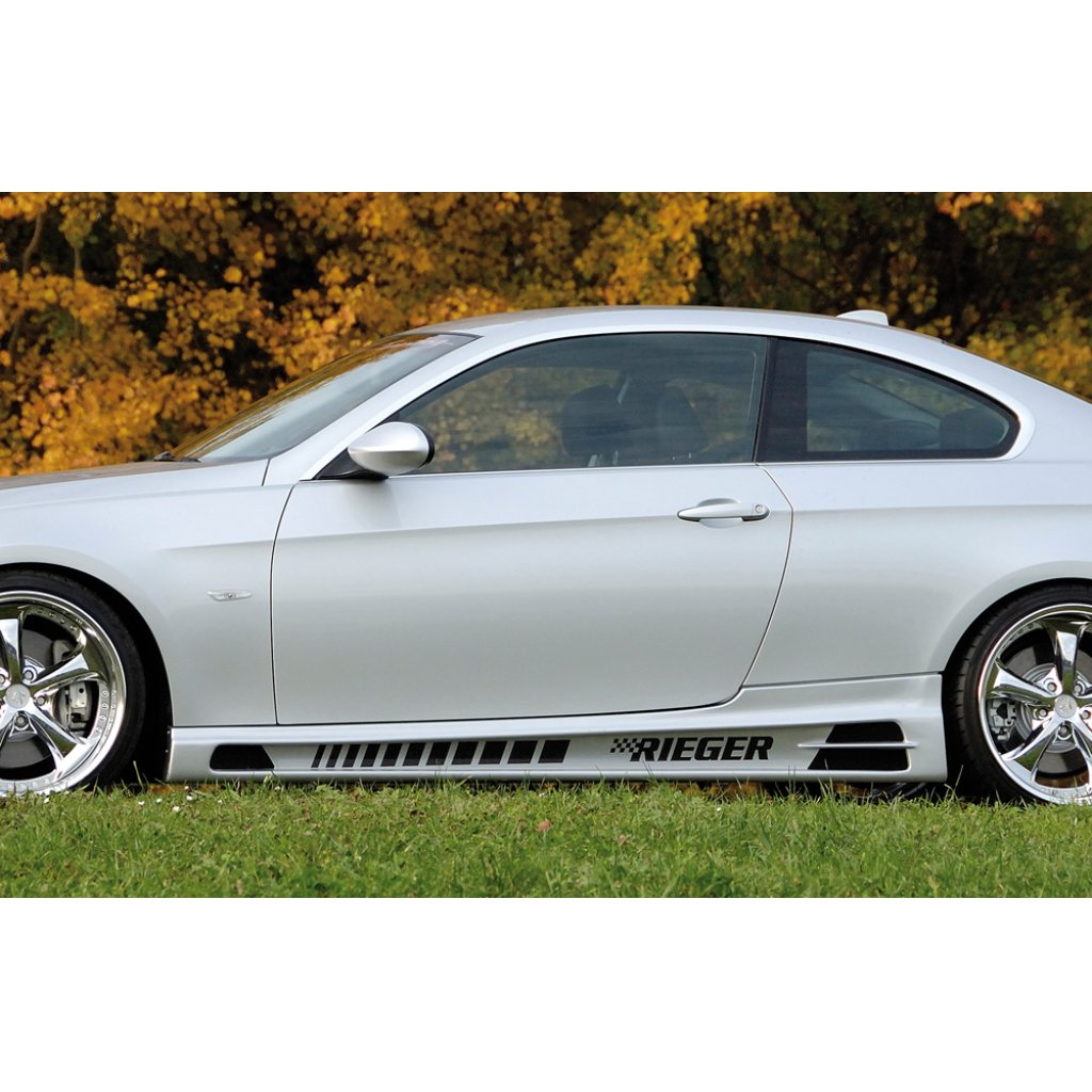 Rieger boční práh mont. strana levá pro BMW řada 3 E92, E93 kabriolet, kupé vč. faceliftu, r.v. 03/07-02/10, 03/10-, 09/06-02/10, plast ABS bez povrchové úpravy, s prolisem, s prolisem a dvěma výřezy