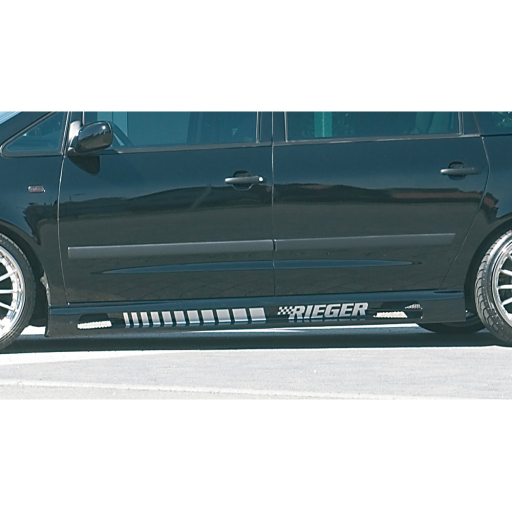 Rieger boční práh mont. strana levá pro Ford Galaxy WGR van (model od r.v. 2000), r.v. 04/00-, plast ABS bez povrchové úpravy, s prolisem, s prolisem a dvěma výřezy