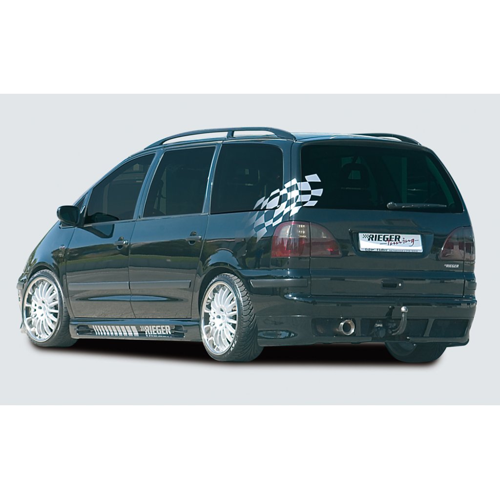 Rieger boční práh mont. strana levá pro Ford Galaxy WGR van (model od r.v. 2000), r.v. 04/00-, plast ABS bez povrchové úpravy, s prolisem, s prolisem a dvěma výřezy
