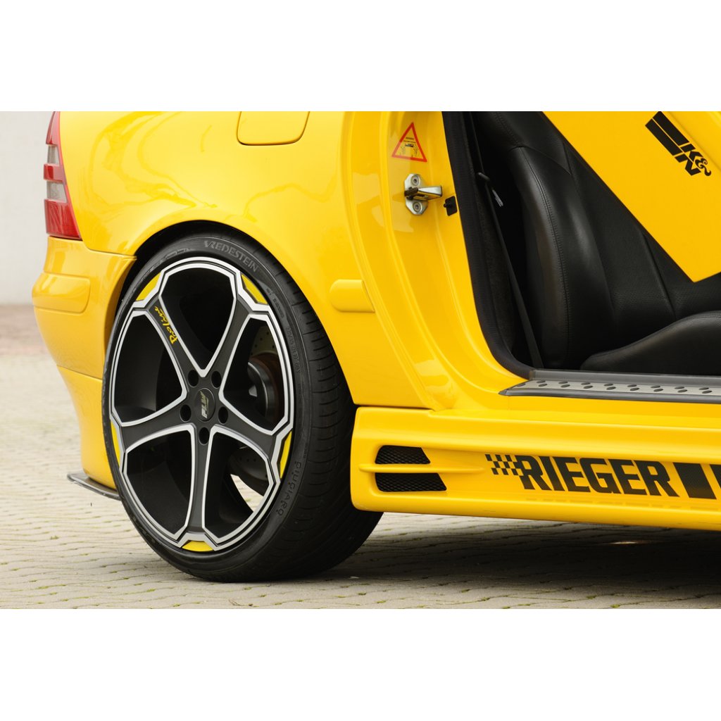Rieger boční práh mont. strana levá pro Mercedes SLK R170, r.v. 01/01-, 09/96-12/00, plast ABS bez povrchové úpravy, s prolisem, s prolisem a dvěma výřezy