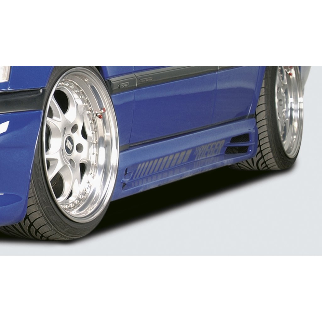 Rieger boční práh mont. strana levá pro Mercedes třída C W202 sedan, t-model vč. faceliftu, r.v. 00/93-06/97, 07/97-, plast ABS bez povrchové úpravy, s prolisem, s prolisem a dvěma výřezy