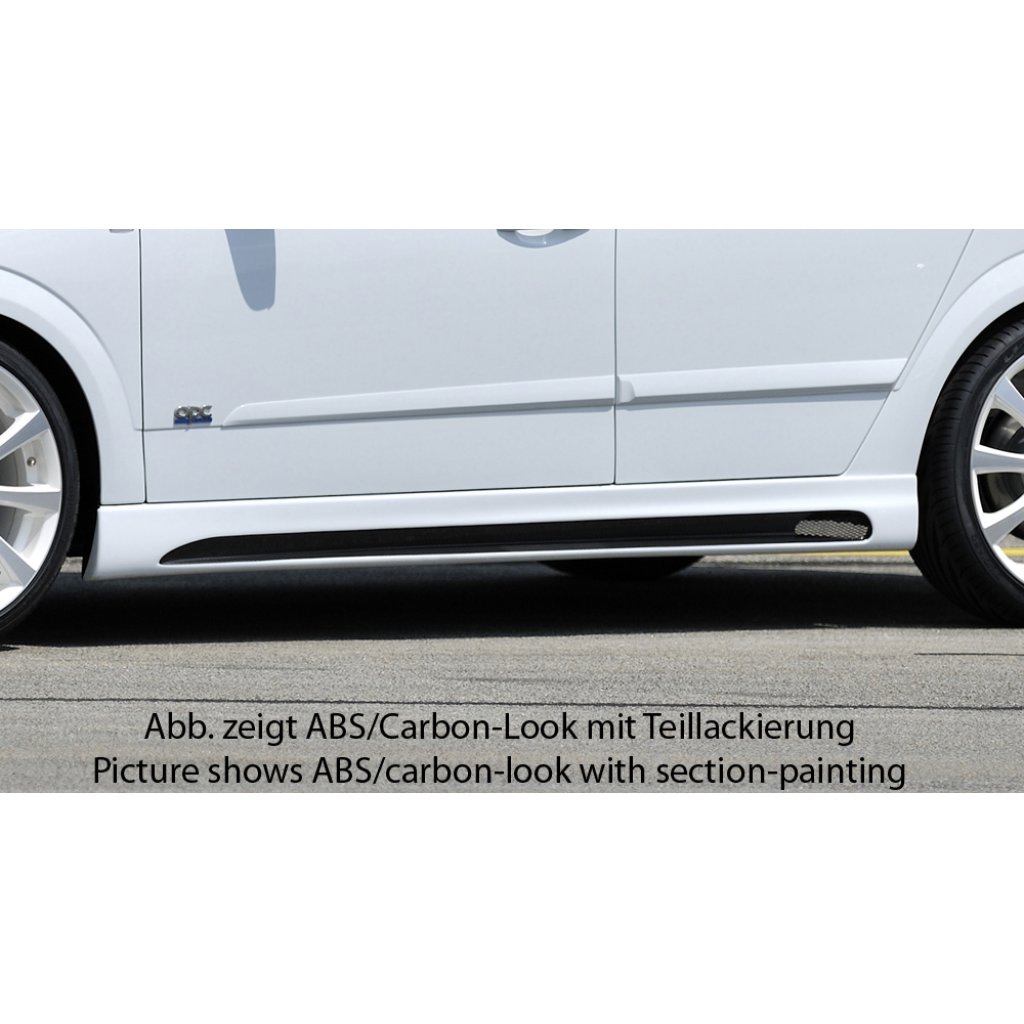 Rieger boční práh mont. strana levá pro Opel Astra H 5-dvéř., hatchback, notchback, r.v. 03/04-, plast ABS bez povrchové úpravy, s prolisem a výřezem