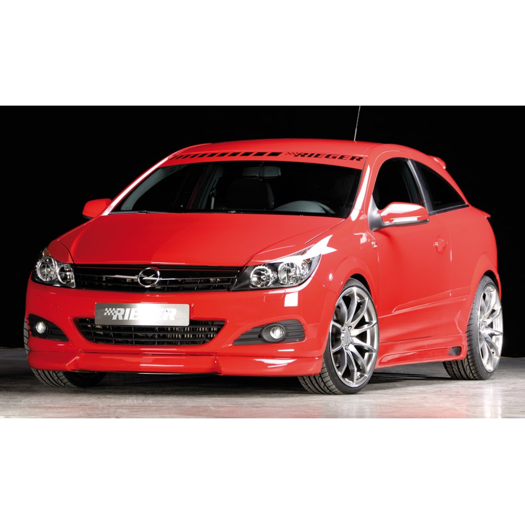 Rieger boční práh mont. strana levá pro Opel Astra H GTC, Twin-Top 3-dvéř., kabriolet, plast ABS bez povrchové úpravy, s prolisem a výřezem
