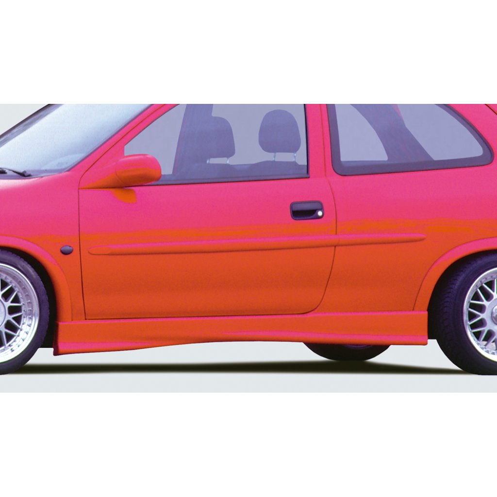 Rieger boční práh mont. strana levá pro Opel Corsa B 3-dvéř. vč. faceliftu, r.v. 02/93-09/96, 11/96-, plast ABS bez povrchové úpravy
