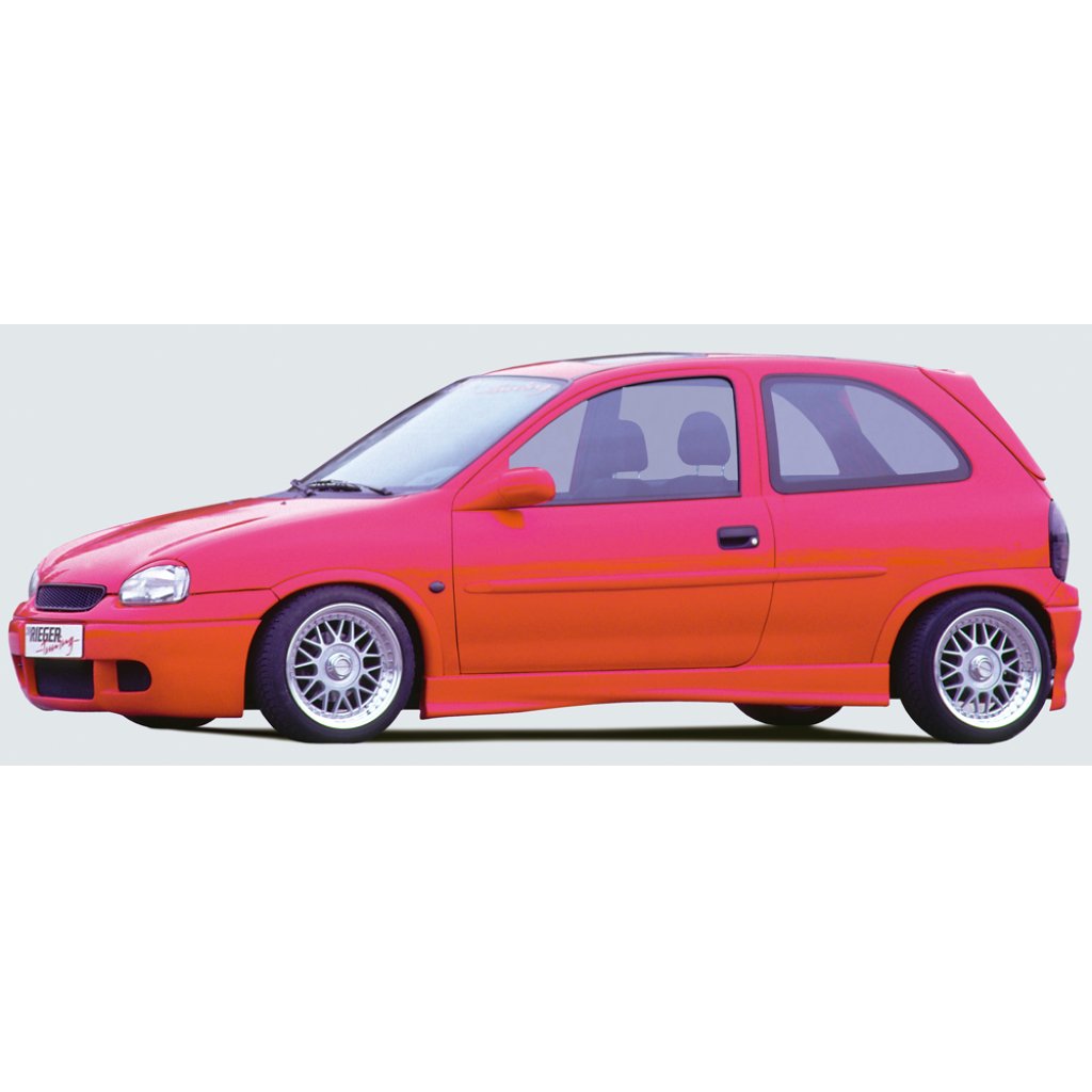 Rieger boční práh mont. strana levá pro Opel Corsa B 3-dvéř. vč. faceliftu, r.v. 02/93-09/96, 11/96-, plast ABS bez povrchové úpravy
