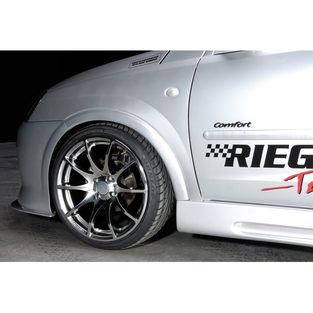 Rieger boční práh mont. strana levá pro Opel Corsa C 3-dvéř. vč. faceliftu, r.v. 06/03-, 09/00-05/03, plast ABS bez povrchové úpravy, s prolisem a výřezem