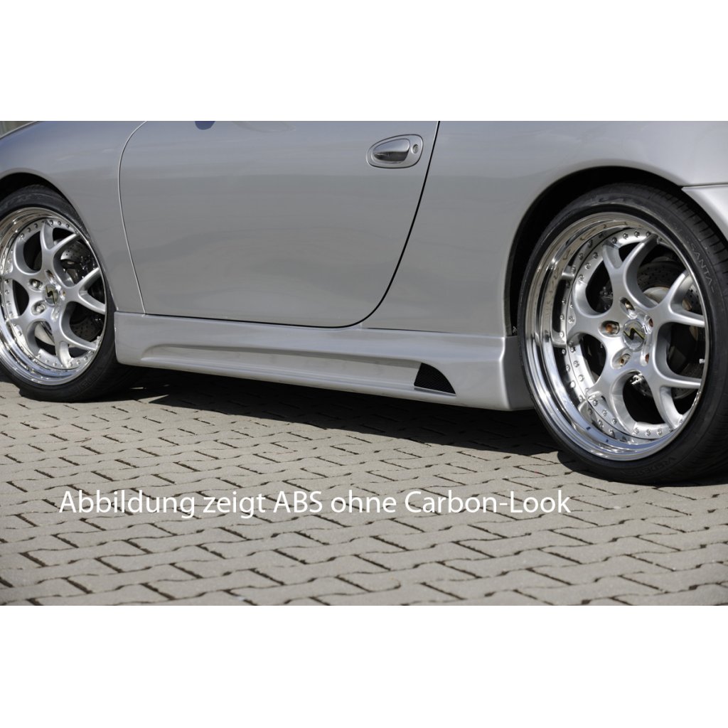 Rieger boční práh mont. strana levá pro Porsche 911 Typ 996 kabriolet, kupé, r.v. 09/97-08/05, plast ABS bez povrchové úpravy, s prolisem a výřezem