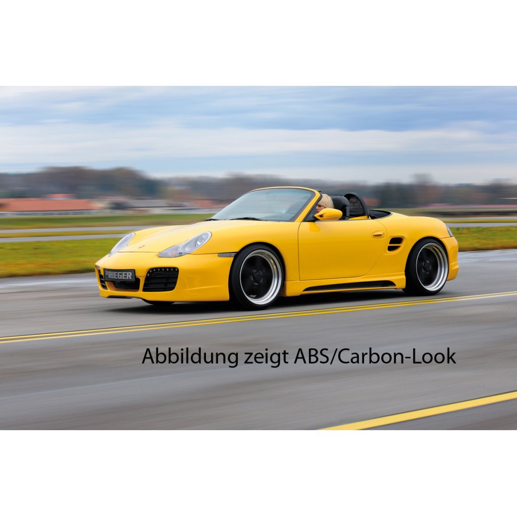 Rieger boční práh mont. strana levá pro Porsche Boxster 986, r.v. 09/96-10/04, plast ABS bez povrchové úpravy, s prolisem a výřezem