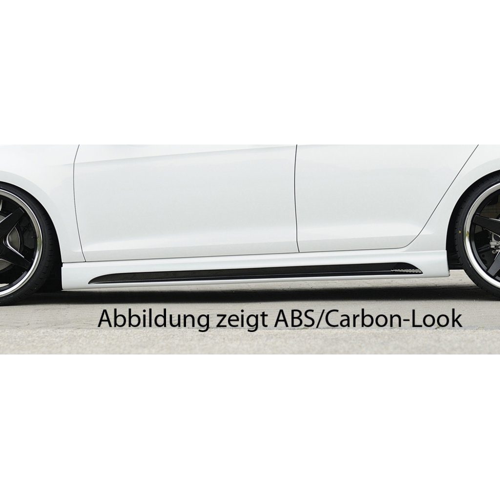 Rieger boční práh mont. strana levá pro Seat Leon 5F 5-dvéř., 5-dvéř. (ST/Combi), r.v. 10/12-, plast ABS bez povrchové úpravy, s prolisem a výřezem
