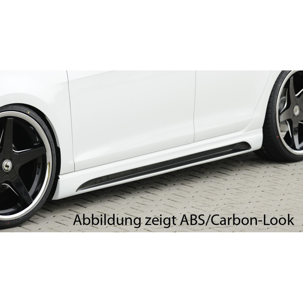 Rieger boční práh mont. strana levá pro Seat Leon FR 5F 5-dvéř., 5-dvéř. (ST/Combi), r.v. 01/13-, plast ABS bez povrchové úpravy, s prolisem a výřezem