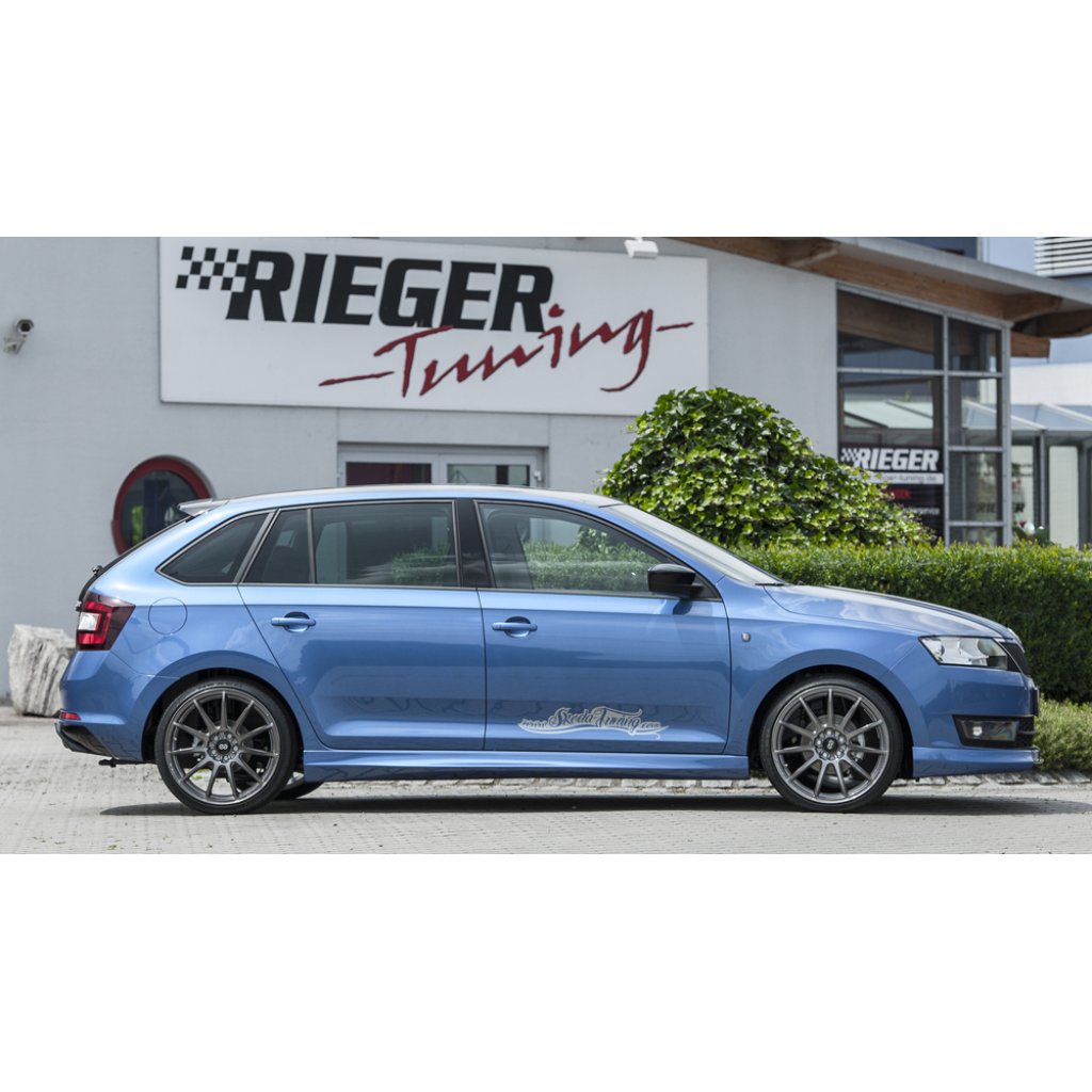 Rieger boční práh mont. strana levá pro Škoda Rapid NH notchback, spaceback vč. faceliftu, r.v. 05/17-, 07/12-04/17, plast ABS bez povrchové úpravy