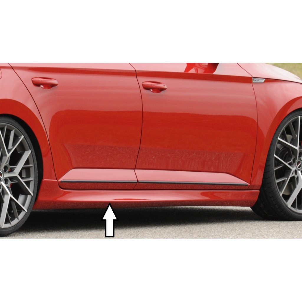 Rieger boční práh mont. strana levá pro Škoda Superb III 3T, 3V combi, sedan vč. faceliftu, r.v. 03/15-10/18, 11/18-, plast ABS bez povrchové úpravy