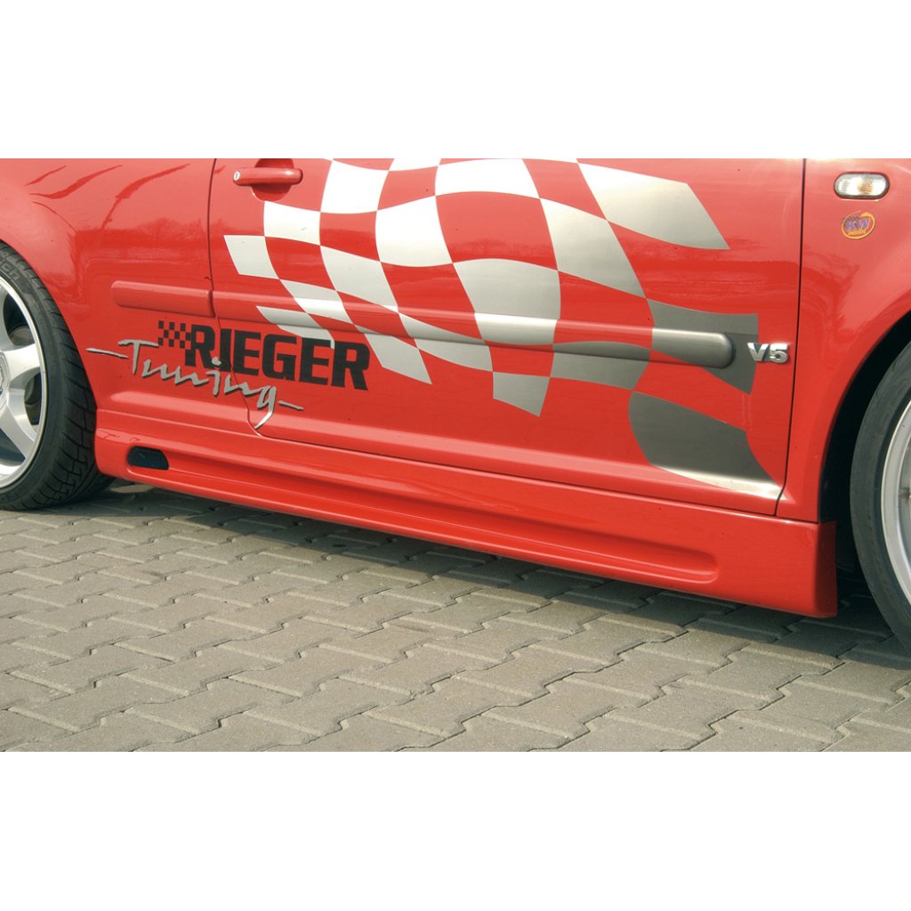 Rieger boční práh mont. strana levá pro Volkswagen Golf 4 1J 3-dvéř., 5-dvéř., combi, r.v. 10/97-03, plast ABS bez povrchové úpravy, s prolisem a výřezem