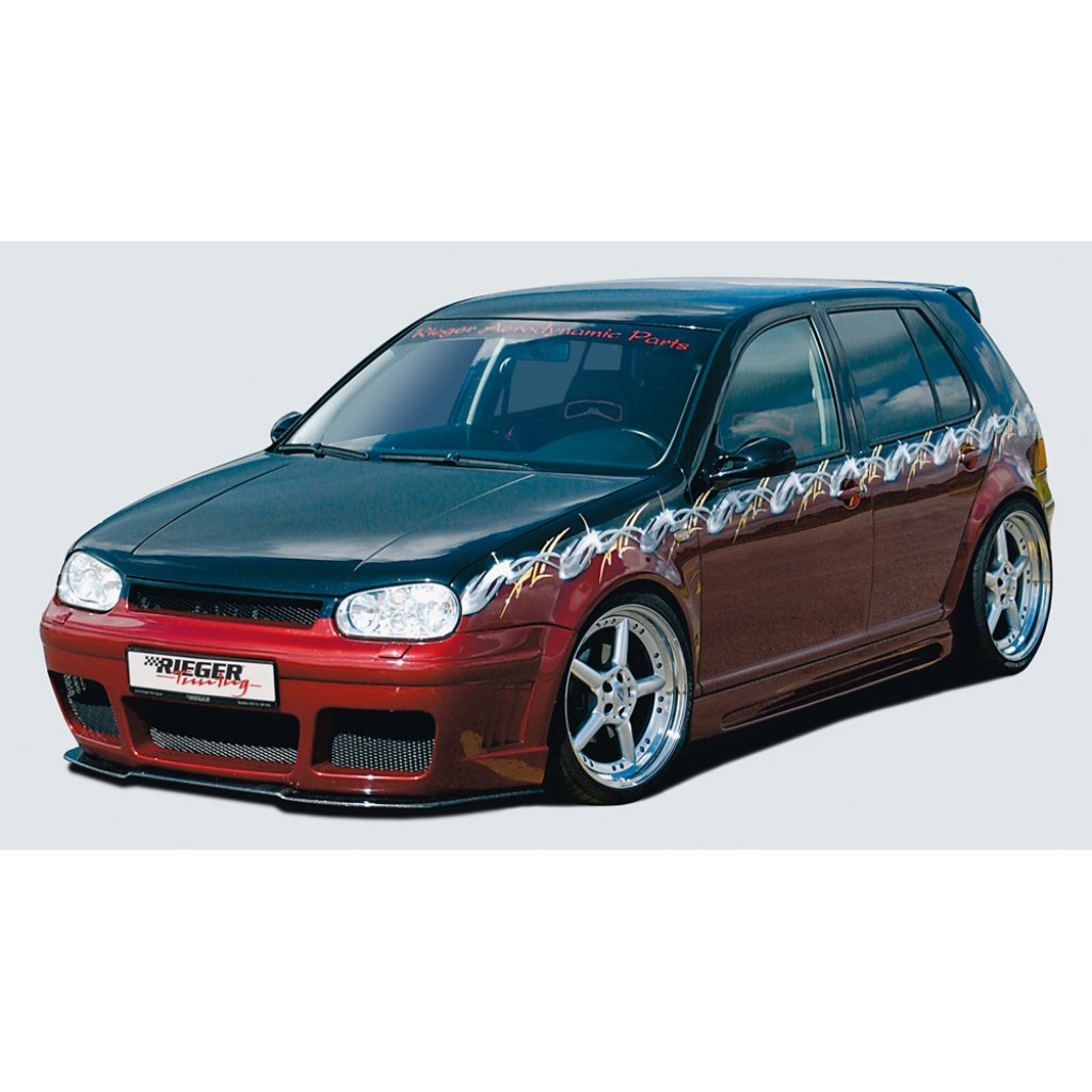Rieger boční práh mont. strana levá pro Volkswagen Golf 4 1J 3-dvéř., 5-dvéř., combi, r.v. 10/97-03, plast ABS bez povrchové úpravy, s prolisem a výřezem